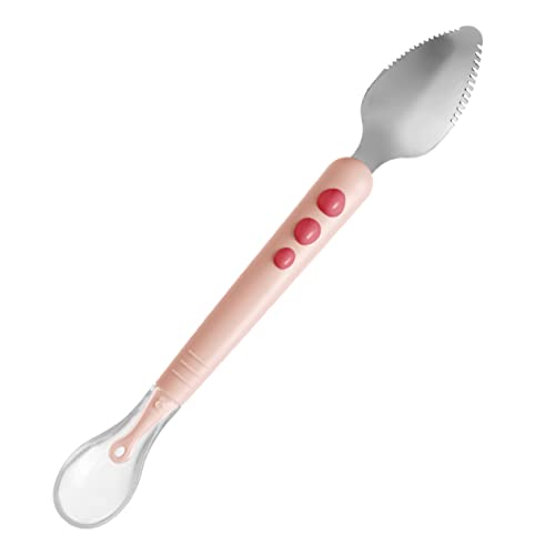 ROMISBABA Silikonlöffel für Junge Mädchen Obstpüree Löffel mit Ergonomischem Griff für Fütterung und Beikost Leicht zu Reinigen und Tragbar von ROMISBABA