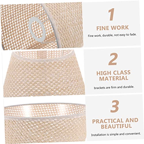 ROMISBABA Simuliertes Rattan Lampenschirm Handgefertigt Tischlampe Lampenabdeckung Boho Stil für Wohnzimmer Schlafzimmer Restaurant von ROMISBABA