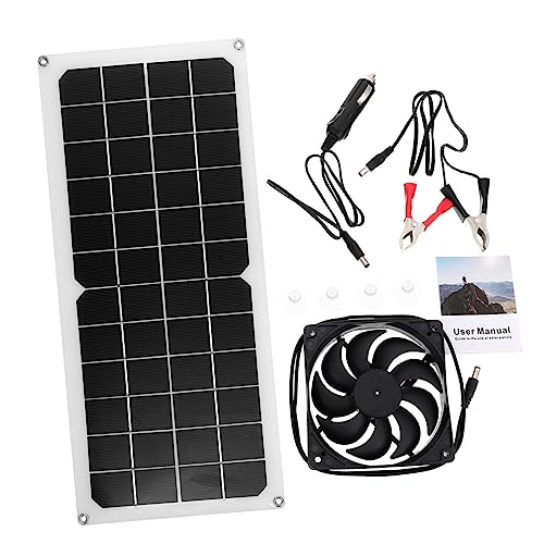 ROMISBABA Solarbetriebener Lüfter mit Solarpanel Geräuschloser Abluftventilator für Haustierhaus Hühnerstall und Gewächshaus Kabellos für Sommerlüftung und Outdoor Einsätze von ROMISBABA