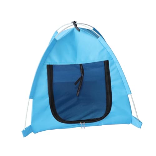 ROMISBABA Sommerliches Atmungsaktives Haustierzelt aus Blauem Faltbarem Material mit Mesh Design für Hunde und Katzen für Draußen Schützender Rückzugsort ROMISBABA Sommerliches Atmungsaktives Haustierzelt aus Blauem Faltbarem Material mit Mesh Design für Hunde und Katzen für Draußen Schützender Rückzugsort von ROMISBABA