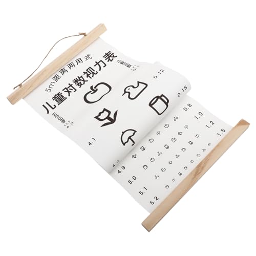 ROMISBABA Standard Wand Sehtafel für Logarithmischem Design Bruchsicher Wasserfest Präzise Sehprüfungstafel für Schule und Zuhause zur Einfachen Augenerkennung von ROMISBABA