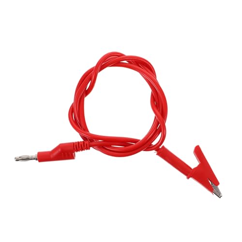 ROMISBABA Stapelbarer Bananenstecker zu Krokodilklemme Testleitung Rot Kupfer Alligator Clip Messkabel Multimeter Prüfspitze Elektrische Messung von ROMISBABA