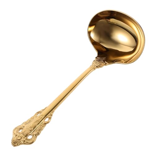 ROMISBABA Suppenkelle Goldfarben Rostfrei Eleganter Schöpflöffel Ergonomisch Komfortabel Für Küche Kochen Servieren Heißes ROMISBABA Suppenkelle Goldfarben Rostfrei Eleganter Schöpflöffel Ergonomisch Komfortabel Für Küche Kochen Servieren Heißes von ROMISBABA