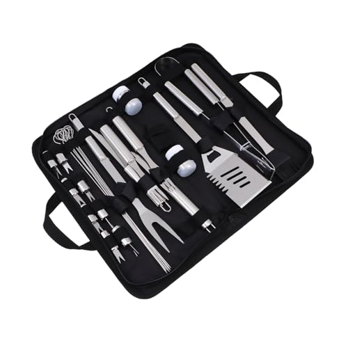 ROMISBABA Teiliges BBQ Grillbesteck aus Outdoor Grill Zubehör mit Tragbarem Oxford Stoffbeutel Hitzebeständig und Vielseitig für Camping Garten und ROMISBABA Teiliges BBQ Grillbesteck aus Outdoor Grill Zubehör mit Tragbarem Oxford Stoffbeutel Hitzebeständig und Vielseitig für Camping Garten und von ROMISBABA