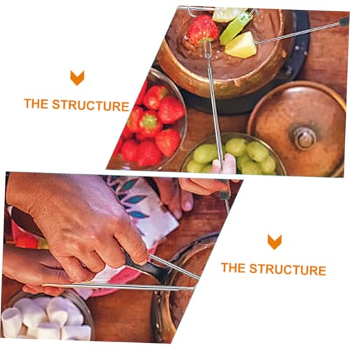 ROMISBABA Teiliges Edelstahl Schokoladentauchwerkzeug Glatte Oberfläche Vielseitige Pralinengabel und Rührstab für Süßigkeiten Pralinen Fondue und Partydekoration von ROMISBABA