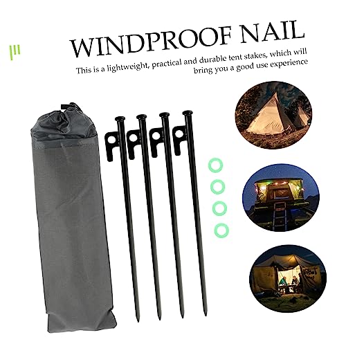 ROMISBABA Teiliges Metall Zeltheringe mit Nachtleuchtenden Ringen und Tragetasche Robuste Dicke Zeltnägel für Outdoor Camping Canopy Pegs Wetterfeste Befestigung für Zelte und Markisen ROMISBABA Teiliges Metall Zeltheringe mit Nachtleuchtenden Ringen und Tragetasche Robuste Dicke Zeltnägel für Outdoor Camping Canopy Pegs Wetterfeste Befestigung für Zelte und Markisen von ROMISBABA