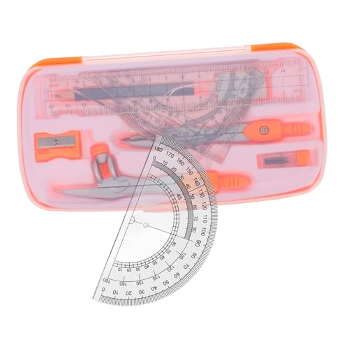 ROMISBABA Set Für Winkelmesser Und Lineal Geometrie-kit Aus Kunststoff Und Legierung Inklusive Kleinem Lineal Für Schüler Und Mathematik-übungen von ROMISBABA