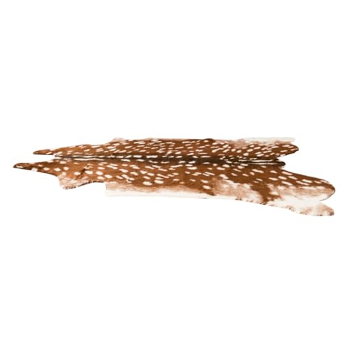 ROMISBABA Teppich Sika Deer Form Flauschiger Kunstfell Bodenteppich Leicht Waschbar Wohnzimmer Schlafzimmer Dekoration von ROMISBABA