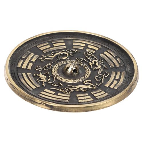 ROMISBABA Traditioneller Bagua Spiegel mit Vier Schutzgeistern Feng Shui Wanddekor zur Abwehr von Unglück Segensornament für Zuhause Handgefertigtes Chinesisches Wohnaccessoire von ROMISBABA