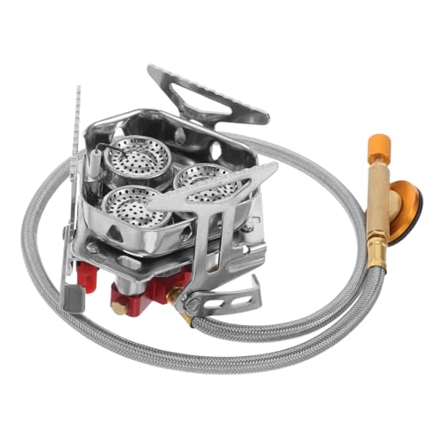 ROMISBABA Tragbarer Campingkocher Edelstahl Brenner Klappbar Winddicht Stabiles Outdoor Kochgerät für Wandern Picknick Sichere Hitze Effiziente Verbrennung Vielseitig Robust von ROMISBABA