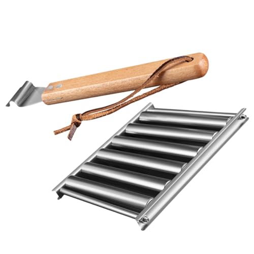 ROMISBABA Tragbarer Edelstahl Grillrost mit Holzgriff Abnehmbarer Wurstroller für Outdoor Bbq Hitzebeständig Leicht für Camping Picknick und Gartenpartys Großer Hot Dog Grillständer ROMISBABA Tragbarer Edelstahl Grillrost mit Holzgriff Abnehmbarer Wurstroller für Outdoor Bbq Hitzebeständig Leicht für Camping Picknick und Gartenpartys Großer Hot Dog Grillständer von ROMISBABA