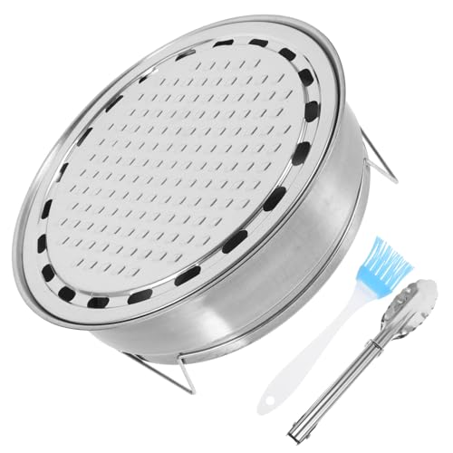 ROMISBABA Tragbarer Holzkohlegrill aus Edelstahl mit Klappbarem Design Platzsparend und Langlebig für Camping Picknick und Outdoor Bbq Inklusive Rostfreiem Grillrost und Einfachem Transport von ROMISBABA