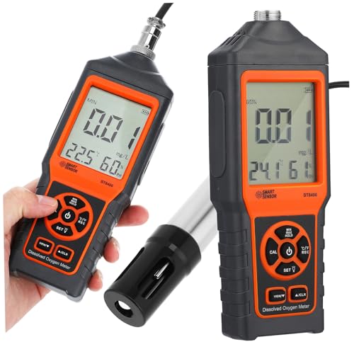 ROMISBABA Tragbarer Sauerstoffmessgerät mit Speicherfunktion Digitaler Gelöster Sauerstofftester für Fischteiche und Aquarien Wiederaufladbar LCD Display für Aquakultur und ROMISBABA Tragbarer Sauerstoffmessgerät mit Speicherfunktion Digitaler Gelöster Sauerstofftester für Fischteiche und Aquarien Wiederaufladbar LCD Display für Aquakultur und von ROMISBABA