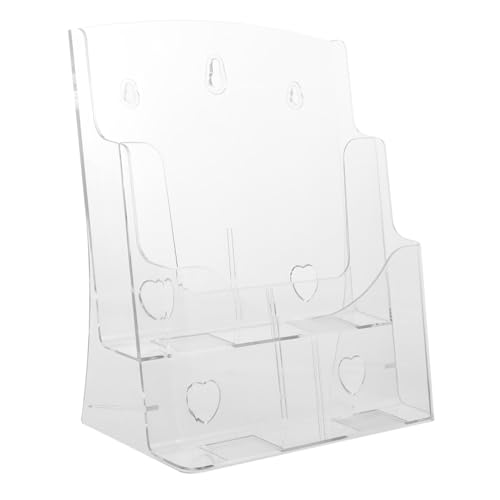 ROMISBABA Transparenter Acryl Wandhalter Dokumenten Organizer Lagiger Magazinhalter für Büro Flexibler Pamphletshalter Langlebiger Wandregal Zeitschriftenständer für Klare von ROMISBABA