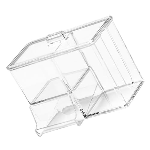ROMISBABA Transparenter Aufbewahrungsbehälter mit Deckel Organizer für Wattepads und Kosmetik Mehrschichtige Aufbewahrungsbox für Wattepinsel und Wattestäbchen Platzsparend und Robust ROMISBABA Transparenter Aufbewahrungsbehälter mit Deckel Organizer für Wattepads und Kosmetik Mehrschichtige Aufbewahrungsbox für Wattepinsel und Wattestäbchen Platzsparend und Robust von ROMISBABA