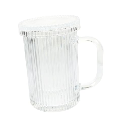 ROMISBABA Transparenter Glasbecher mit Deckel Tragbarer Teetasse aus Hochwertigem Glas Sicher und Langlebig für Kaffee Tee Bier und Kalte Getränke Praktisches Design für Unterwegs und ROMISBABA Transparenter Glasbecher mit Deckel Tragbarer Teetasse aus Hochwertigem Glas Sicher und Langlebig für Kaffee Tee Bier und Kalte Getränke Praktisches Design für Unterwegs und von ROMISBABA