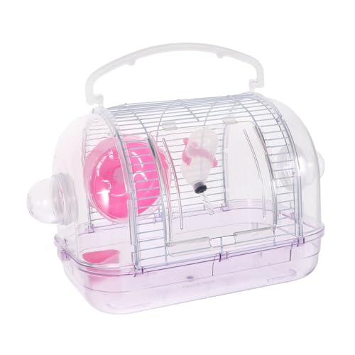 ROMISBABA Transparenter Hamsterkäfig Tragbar Kleine Haustiertransportbox mit Griff Leicht zu Reinigen Komfortabler Käfig für Zwerghamster und Kleine Nager Sicherer Transport für Haustiere ROMISBABA Transparenter Hamsterkäfig Tragbar Kleine Haustiertransportbox mit Griff Leicht zu Reinigen Komfortabler Käfig für Zwerghamster und Kleine Nager Sicherer Transport für Haustiere von ROMISBABA