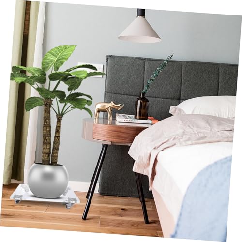 ROMISBABA Transparenter Quadratischer Pflanzkübel Untersetzer aus Robustem Acryl mit Praktischen Beweglicher Blumentopfständer für Einfache Gartenpflege Wartungsarm und Langlebig ROMISBABA Transparenter Quadratischer Pflanzkübel Untersetzer aus Robustem Acryl mit Praktischen Beweglicher Blumentopfständer für Einfache Gartenpflege Wartungsarm und Langlebig von ROMISBABA