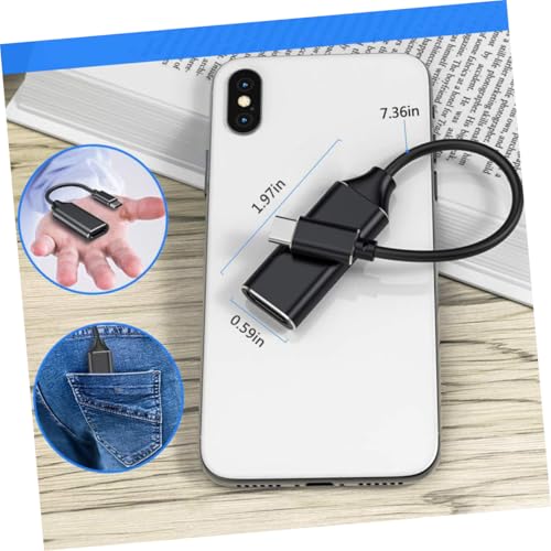 ROMISBABA USB C Adapterkabel Kompatibel mit Laptop Handy Tv Plug Play Kompakt Schwarz C Konvertierungskabel für Hochauflösende Videoübertragung von ROMISBABA