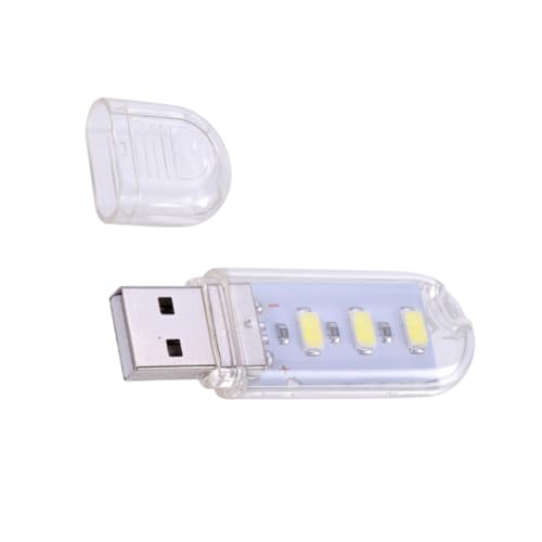 ROMISBABA USB Nachtlicht Mini USB Tastatur Lampe mit LED Perlen Flexibel Biegsam Tragbar für Laptop PC Powerbank Weißes Licht Klein und Kompakt von ROMISBABA