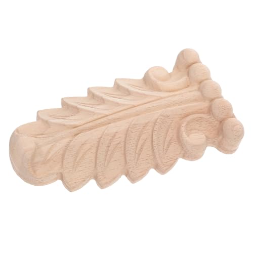 ROMISBABA Unbemalte Holzschnitzerei Applikation Römische Säule Möbelornament Vintage Stil Wanddekor Innenbereich für Stilvolle Raumgestaltung von ROMISBABA