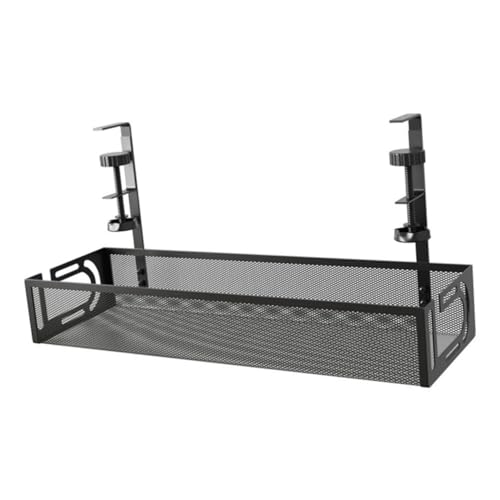 ROMISBABA Under Desk Kabelkorb Kabelmanagement Tray Kabelhalter für Schreibtisch Kabel Organizer Ablage Ordnungssystem für Büro und Zuhause Schwarz von ROMISBABA