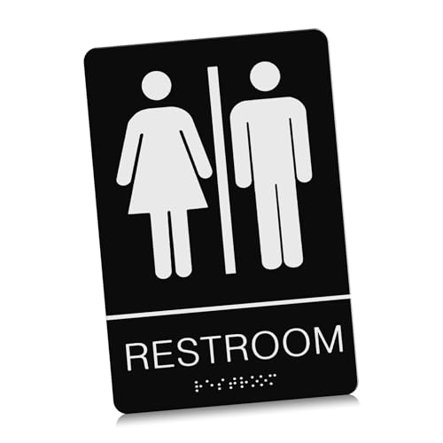 ROMISBABA Unisex Toilettenschild Acryl Selbstklebend Braille Office Badezimmer Neutral Langlebig ROMISBABA Unisex Toilettenschild Acryl Selbstklebend Braille Office Badezimmer Neutral Langlebig von ROMISBABA