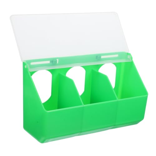 ROMISBABA Verschleißfester Kunststoff Vogelfutterspender mit DREI Öffnungen Bissfester Futtertrog für Tauben und Haushaltsvögel Multifunktionaler Futterbecher Zufällige Zufällige Farbe von ROMISBABA