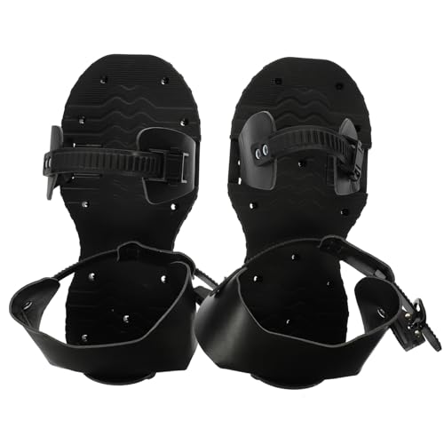 ROMISBABA Verstellbare Rasenlüfterschuhe mit Stahlspikes Strapazierfähige Garten Nagelschuhe zum Belüften von Boden und Gras Passend für Schuhe Langlebig und Einfach zu Montieren Schwarz von ROMISBABA