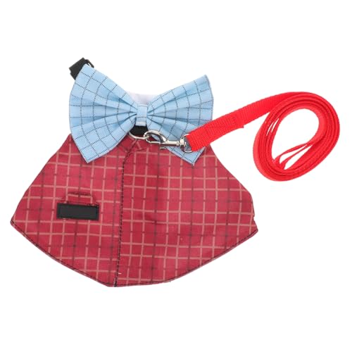 ROMISBABA Verstellbares Kaninchengeschirr Set mit Leine Eleganter Bunny Anzug für Kleine Haustiere Komfortables Hasengeschirr für Spaziergänge und Festliche Anlässe Rot Kariert ROMISBABA Verstellbares Kaninchengeschirr Set mit Leine Eleganter Bunny Anzug für Kleine Haustiere Komfortables Hasengeschirr für Spaziergänge und Festliche Anlässe Rot Kariert von ROMISBABA