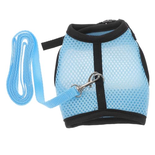 ROMISBABA Verstellbares Kleintier Geschirr mit Leine Atmungsaktiv und Langlebig für Kaninchen Meerschweinchen und Hamster Komfortables Netzmaterial für Sicheres Spazierengehen von ROMISBABA