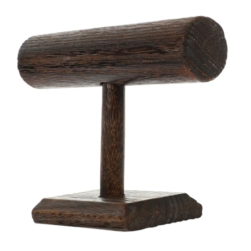 ROMISBABA Vintage Armbandhalter aus Massivem Holz Schmuckständer mit T form Vielseitiger Organizer für Armbänder Uhren und Halsketten Natürliches Holzdisplay für Schmuckaufbewahrung für von ROMISBABA