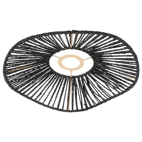 ROMISBABA Vintage Gewebter Lampenschirm Papierseil Retro Pendelleuchte für Schlafzimmer Wohnzimmer Restaurant und Robuster Lampenbezug für Stilvolle Beleuchtung von ROMISBABA