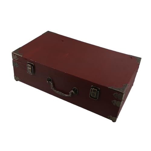 ROMISBABA Vintage Holzkiste mit Griff und Scharnierdeckel Aufbewahrungsbox für Schmuck Visitenkarten und Kleinteile Vielseitiger Holz-truhen Organizer für Zuhause und Büro ROMISBABA Vintage Holzkiste mit Griff und Scharnierdeckel Aufbewahrungsbox für Schmuck Visitenkarten und Kleinteile Vielseitiger Holz-truhen Organizer für Zuhause und Büro von ROMISBABA