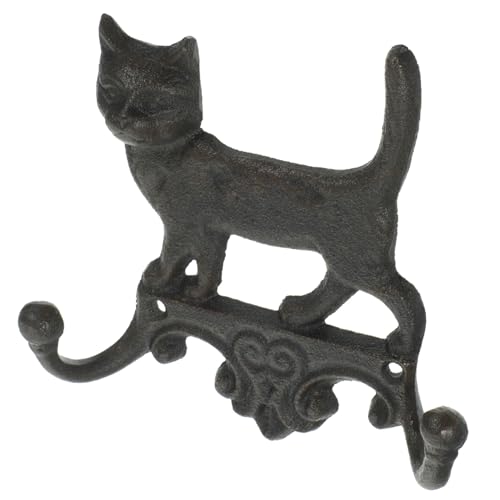 ROMISBABA Vintage Tier Wandhaken aus Gusseisen Dekorativer Doppelhaken mit Niedlicher Katzenform Robuste Wandaufhängung für Garderobe Handtücher Mäntel für Innen und Außenbereich ROMISBABA Vintage Tier Wandhaken aus Gusseisen Dekorativer Doppelhaken mit Niedlicher Katzenform Robuste Wandaufhängung für Garderobe Handtücher Mäntel für Innen und Außenbereich von ROMISBABA