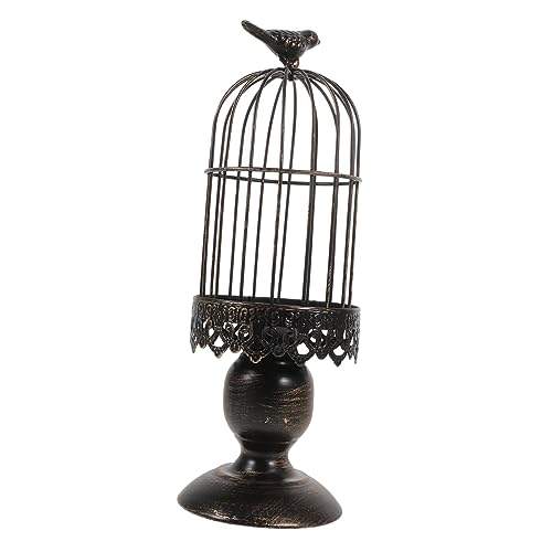 ROMISBABA Vintage Vogelkäfig Kerzenhalter Rustikaler Tischdeko Für Hochzeiten Und Besondere Anlässe Romantischer Kerzenständer Mit Tropfschale von ROMISBABA