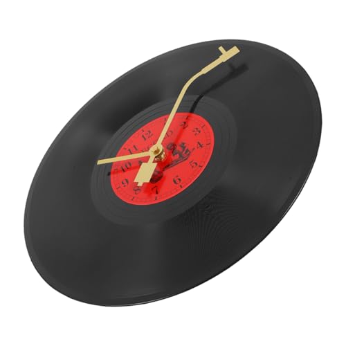 ROMISBABA Vintage Wanduhr im Vinyl Schallplatten Design mit Goldfarbenen Zeigern Stilvolle Wandkunst für Wohnzimmer und Büro Langlebige Dekorative Retro Uhr für Innenräume ROMISBABA Vintage Wanduhr im Vinyl Schallplatten Design mit Goldfarbenen Zeigern Stilvolle Wandkunst für Wohnzimmer und Büro Langlebige Dekorative Retro Uhr für Innenräume von ROMISBABA