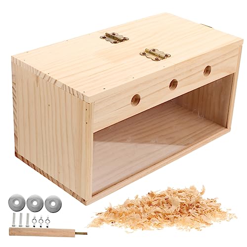 ROMISBABA Vogelzuchtbox aus Holz Transparente Nistkiste für Sittiche und Andere für Zucht und Einfache Platzsparend für Garten ROMISBABA Vogelzuchtbox aus Holz Transparente Nistkiste für Sittiche und Andere für Zucht und Einfache Platzsparend für Garten von ROMISBABA