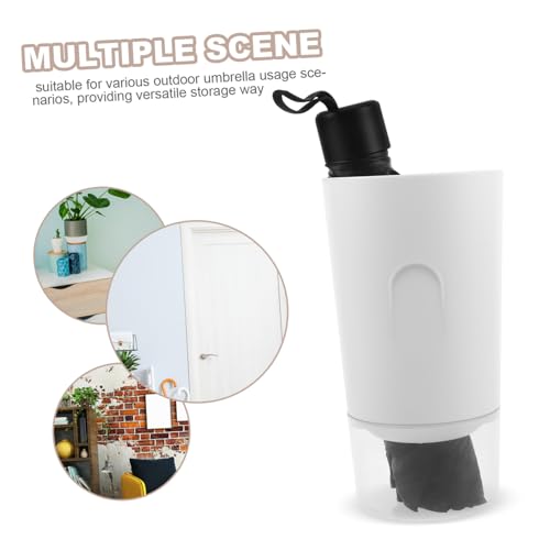 ROMISBABA Wandmontierter Schirmständer Platzsparender Schirmhalter Schirmständer Für Den Schreibtisch Schirmhalter Für Die Eingangswand Wandschirmständer Schirm Wandhalter Plastik Weiß von ROMISBABA