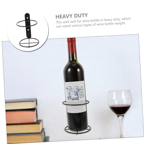 ROMISBABA Wandmontiertes Weinregal Metall Einzelner Flaschenhalter Schwarz Modernes Weinregal Wandhalterung Für Zuhause Bar Restaurant Küche Elegant Organizer von ROMISBABA