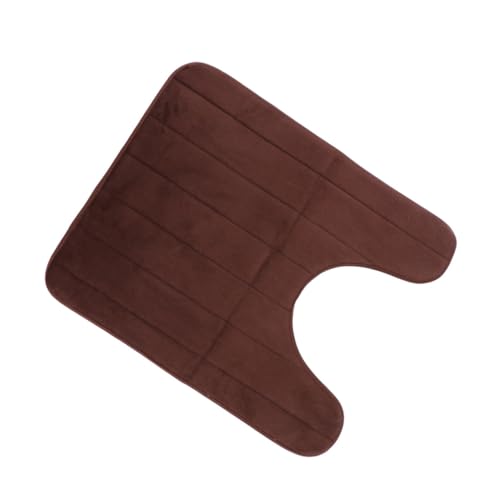 ROMISBABA Warmer Dehnbarer Baumwoll Toilettensitzbezug U Form Weicher Waschbarer Sitzpolster Rutschfester Toilettensitzbezug für Badezimmer in Kaffee von ROMISBABA