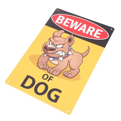 ROMISBABA Warnschild Hund Garten aus Robustem Eisenblech Langlebiges Gartenschild mit Hundewarnung Wetterbeständig und Verformungsfest Geeignet für Zaun und Außenbereich Klare Vorsicht vor von ROMISBABA