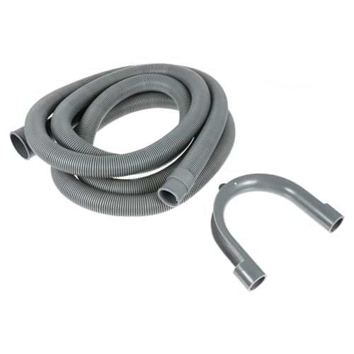 ROMISBABA Waschmaschinenschlauch PVC U förmiger Zulaufschlauch Wasserfest Druckbeständig Langlebig Verlängerungsschlauch mit Haken für Waschmaschine Anschluss von ROMISBABA