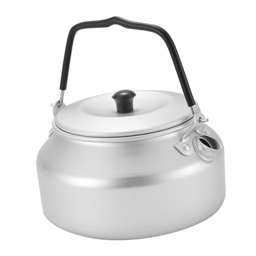 ROMISBABA Wasserfester Aluminiumlegierung Wasserkocher mit Hitzebeständigem Griff und Integriertem Teesieb Leichter Camping und Outdoor Teekessel für Praktisches Tee und Kaffeezubereiten von ROMISBABA