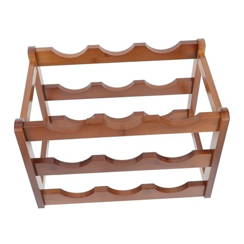 ROMISBABA Weinregal mit Stabiler Holz Weinflaschenhalter für Flaschen Rundes Eckdesign Platzsparender Weinkeller Organizer für Wohnzimmer und Küche ROMISBABA Weinregal mit Stabiler Holz Weinflaschenhalter für Flaschen Rundes Eckdesign Platzsparender Weinkeller Organizer für Wohnzimmer und Küche von ROMISBABA