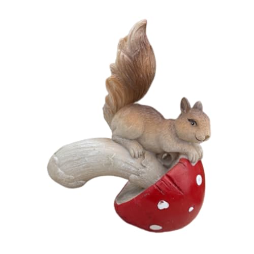 ROMISBABA Wetterfeste Eichhörnchen Figur aus Harz mit Pilz Gartenstatue für Terrasse und Rasen Vielseitige Deko für Innen und Außen Niedliche Mikro Landschaftsornament ROMISBABA Wetterfeste Eichhörnchen Figur aus Harz mit Pilz Gartenstatue für Terrasse und Rasen Vielseitige Deko für Innen und Außen Niedliche Mikro Landschaftsornament von ROMISBABA