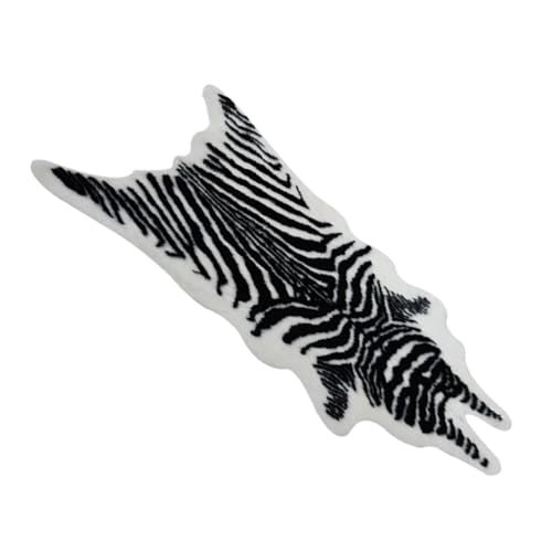 ROMISBABA Zebra Muster Teppich Wohnzimmer rutschfest Weicher Bodenmatte Flauschig Dekorativ für Badezimmer Küche und Wohnzimmer Geeignet Komfortable rutschfeste Bodendecke von ROMISBABA