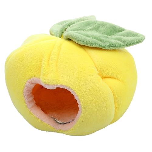 ROMISBABA Zitronennest Hamsterhaus Hamster -käfignest Hamsternest Chinchilla -Bett Hamster Hängendes Obstnest Warmes Bettnest Chinchilla Hängebett Schlafzubehör Für Hamster Gelb von ROMISBABA