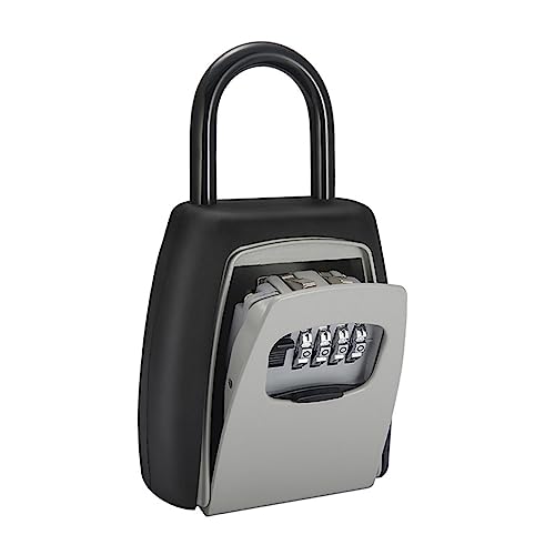 ROMISBABA wasserdichte Rostfreie Sicherheits Schlüsselsafe mit Stelligem Code Wetterfeste Schlüsselbox Großer Stauraum für Haus und Büro Kombinationen für Außenbereich von ROMISBABA