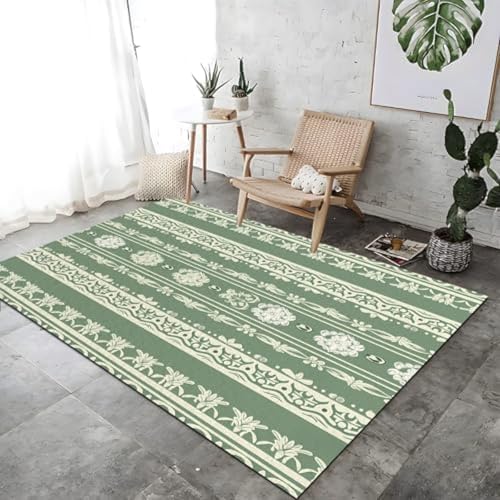 ROMOER Abstrakte Kunst Mosaik -Leinwand Druckteppich Weiche Luxuriöse Einfache Pflege Kurzfutter - Moderner Schlafzimmer Teppich Orange Und Schwarzer Teppich Für Dining Lounge Bett, von ROMOER
